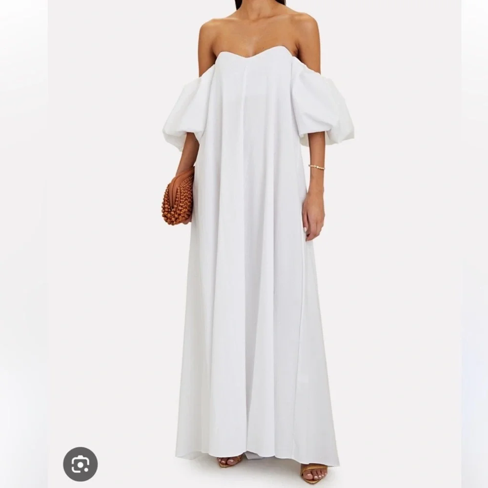 Caroline Constas White Off-Shoulder Maxi Dress - Picture 3 of 12